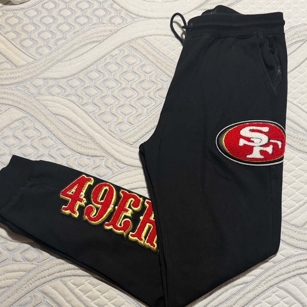 Men’s- Pro-Standard 49ers Black Sweatpants